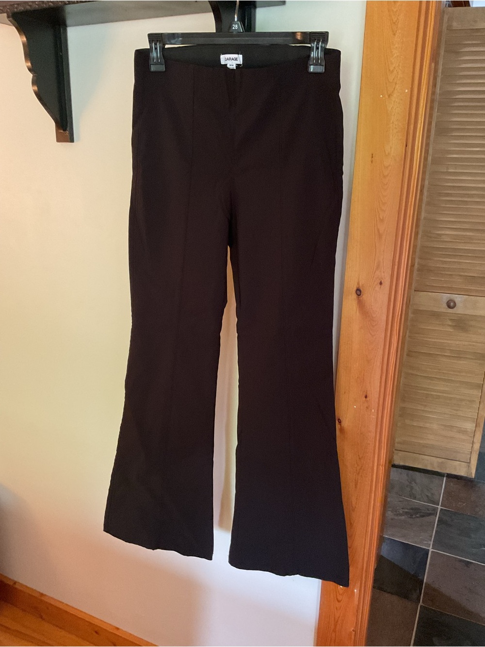 Garage Black High-Waist Trousers